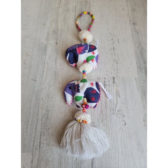Plush unique elephant hanging ornament rainbow home decor - Picture 1 of 7